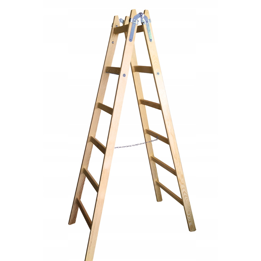 Drabina drewniana 2 x 6 stopni