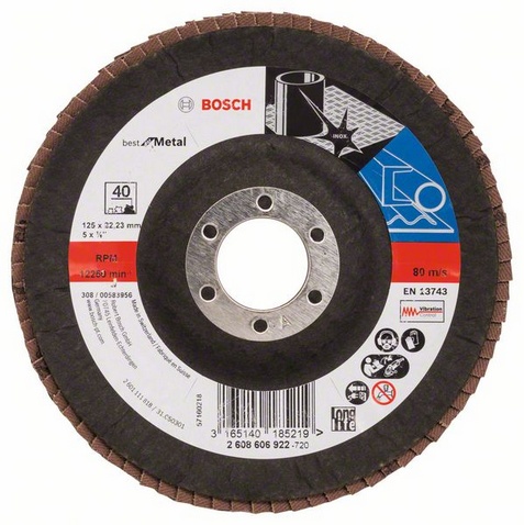 Tarcza listkowa 125mm Ziarno P80 Bosch