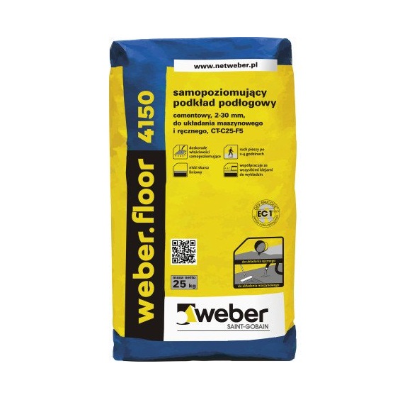 Wylewka  samopoziomująca weber 4150  25 kg