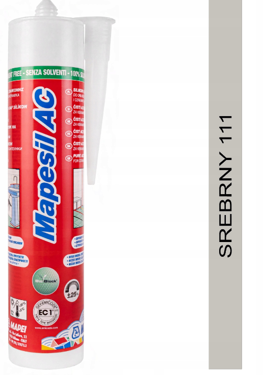 Silikon Mapesil AC 111 Srebrny