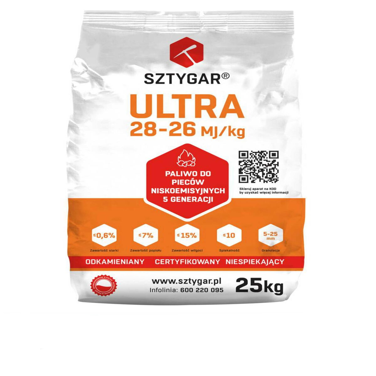 Węgiel Groszek 25 kg Ultra