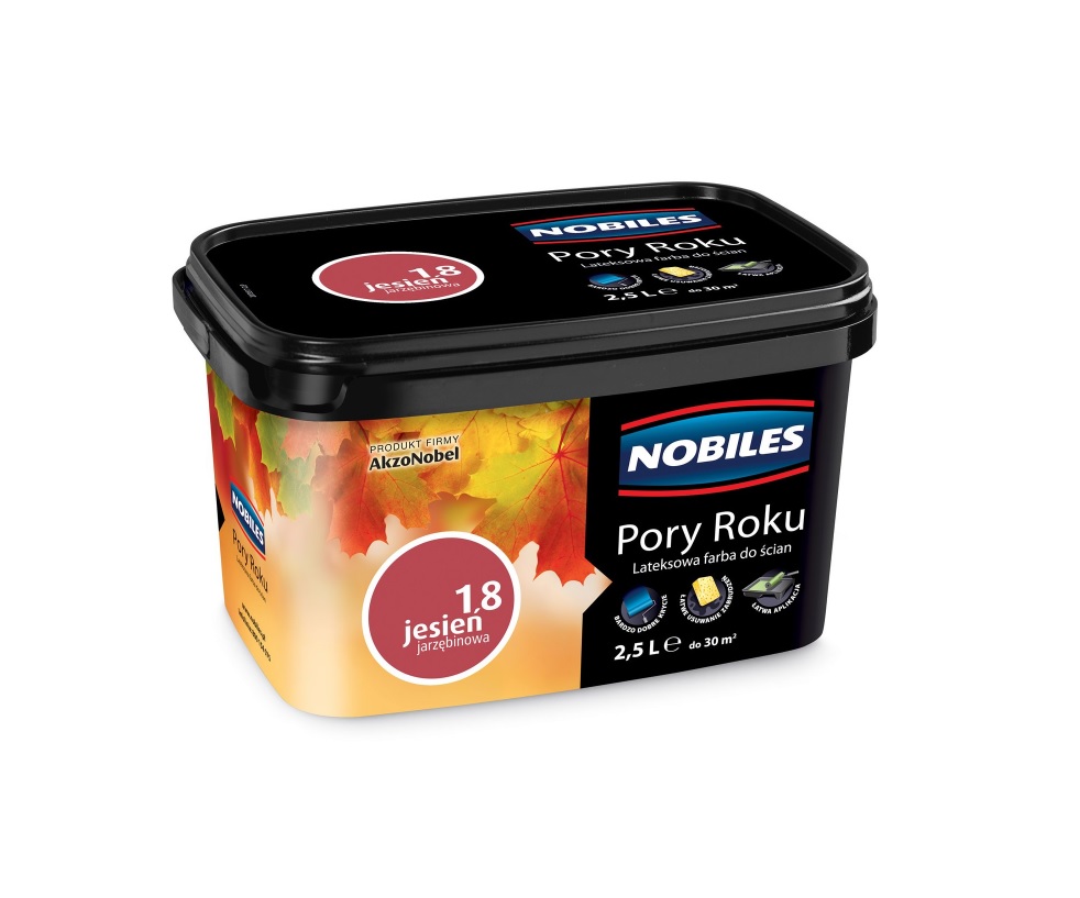 Farba lateksowa Pory Roku 18 jesień jarzębinowa 2.5 l emulsja