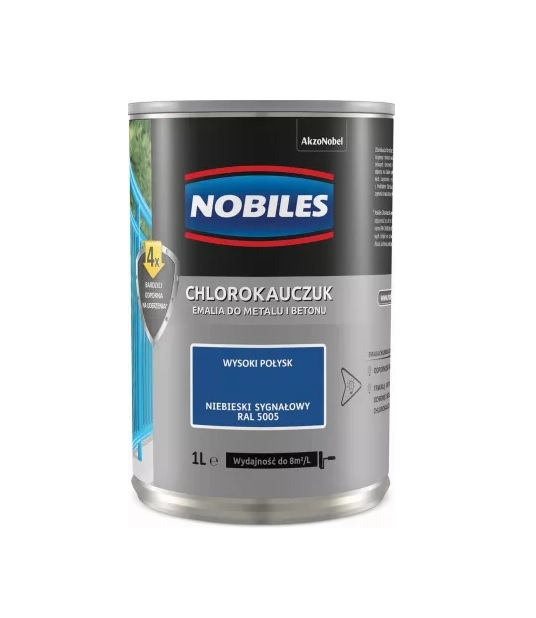 Chlorokauczuk niebieski sygnałowy 0.9 L