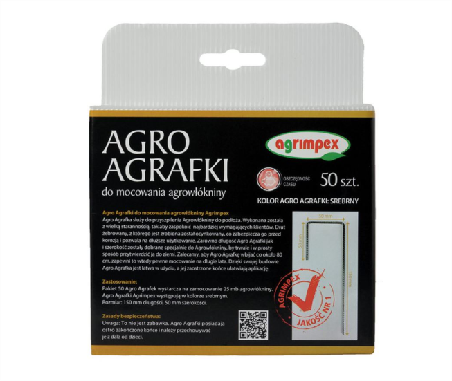 Agroagrafka do mocowania agrowłókniny 50 szt