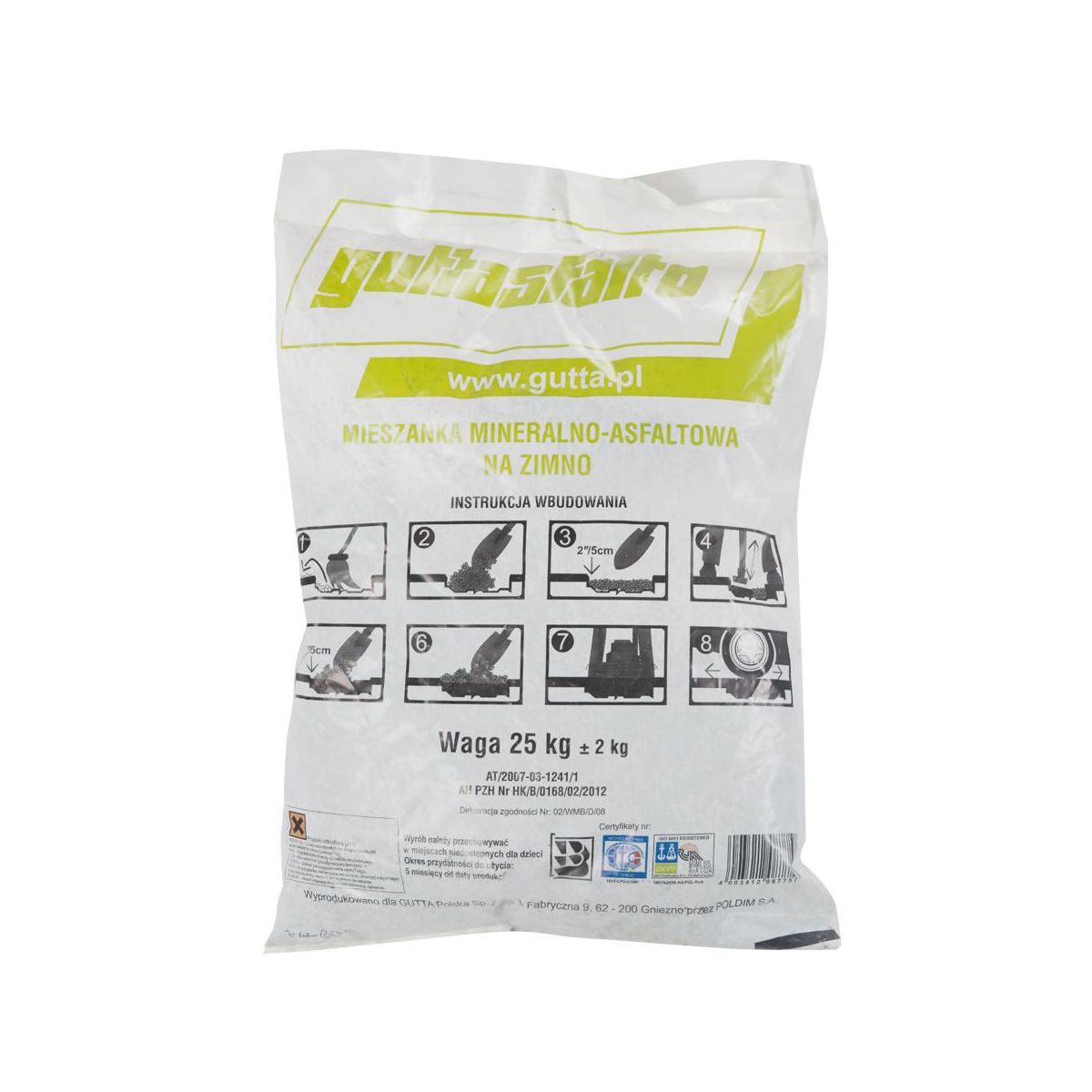 Asfaltowa mieszanka- na zimno 25 kg