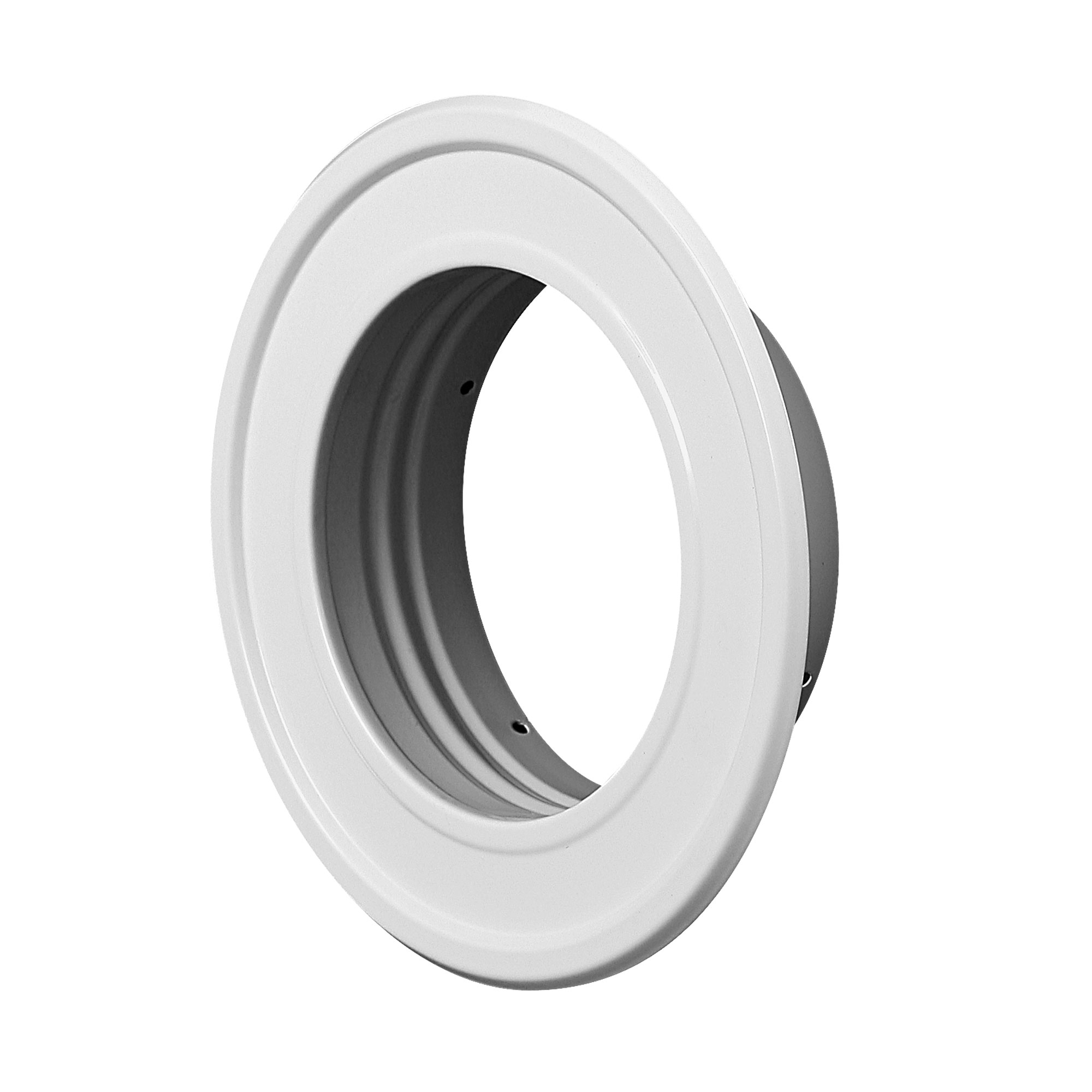 Kołnierz przyścienny metalowy biały do rury spiro fi 110 mm